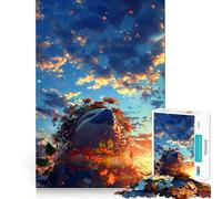 Rompecabezas de 1000 Piezas Sueño de Perezoso al Atardecer para Adultos, Juguete de lógica aguda, para el hogar y el Ocio, con Corte preciso, Regalo sincero 38x52cm