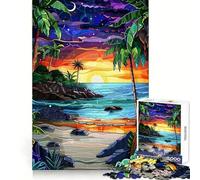 Rompecabezas de 1000 Piezas Sueño de Playa Tropical para Adolescentes Desarrolla la Capacidad analítica, es fácil de armar y es un Regalo Elegante para Navidad (38x52cm)
