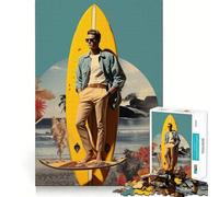Rompecabezas de 1000 Piezas Sueños de Surf posmodernos para Adolescentes Juguete para desarrollar la Habilidad Mental y Relajarse Corte preciso (50x75cm)