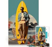Rompecabezas de 1000 Piezas Sueños de Surf posmodernos para Adolescentes Juguete para desarrollar la Capacidad Mental y Relajarse Corte preciso (38x26cm)