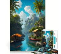 Rompecabezas de 1000 Piezas Sueños Tropicales, Ajuste, Juguete Artístico, Desafío Mental, Juego para Tiempo Libre, Regalo Divertido de Cumpleaños (50x75cm)