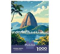Rompecabezas De 1000 Piezas Sugarloaf Mountain, Rio Rompecabezas para Adultos Juego De Ingenio Análisis Y Lógica Interacción Entre Padres E Hijos 52x38cm/1000pcs