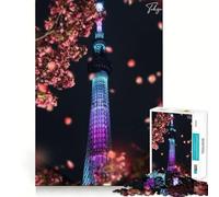 Rompecabezas de 1000 Piezas Sumida Tokyo Metropolis Arte de Corte preciso Juego de lógica y Pensamiento Juego de relajación Regalo Divertido de cumpleaños (38x26cm)