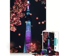 Rompecabezas de 1000 Piezas Sumida Tokyo Metropolis, Piezas de Corte Limpio, Juguete para desarrollar la Capacidad cognitiva, diversión para Momentos de Calma, decoración navideña (38x52cm)