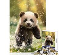 Rompecabezas de 1000 Piezas Summer Splash Panda Juguetes antiestrés Regalos de Amigo Secreto Juego Educativo Lista de Deseos con Papá Noel tamaño 38x52cm