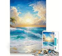 Rompecabezas de 1000 Piezas Sunny Beach Teenagers para ejercitar la Mente, Ideal para Jugar en Grupo, con Corte de precisión, Festivales 38x26cm