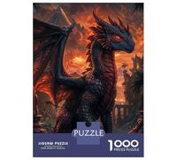 Rompecabezas De 1000 Piezas Sunset Dragon Sentinel Rompecabezas para Adultos, Juguete, Decoración De Pared, Regalos Divertidos Y Humorísticos De Navidad Y Cumpleaños 52x38cm/1000pcs