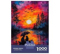 Rompecabezas De 1000 Piezas Sunset Romance Rompecabezas Juguetes Antiestrés Decoración De Pared Cumpleaños Y Navidad 38x26cm/1000pcs