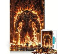 Rompecabezas de 1000 Piezas Superhéroes contra Adolescentes Demonios de Fuego, Juguete para ejercitar la Mente, Juego en Grupo, Corte de precisión, Regalo para Festivales 38x26cm