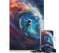 Rompecabezas de 1000 Piezas Surf Cósmico Astronauta para Adultos Ideal para Practicar la lógica,divertirse en Paz y Disfrutar de un Momento de Tranquilidad Bordes limpios Un Regalo Encantador