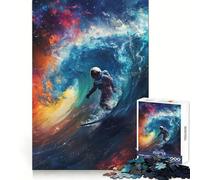 Rompecabezas de 1000 Piezas Surf Cósmico Astronauta para Adultos Ideal para Practicar la lógica,divertirse en Paz y Disfrutar de un Momento de Tranquilidad Bordes limpios Un Regalo Encantador