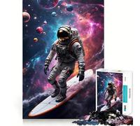 Rompecabezas de 1000 Piezas Surfing Astronaut Space para Adultos Juguete de lógica Pura Momento de Paz Corte preciso Regalo sincero 50x75cm