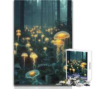 Rompecabezas de 1000 Piezas surrealistas: un Bosque, Arte, pasatiempo Tranquilo y satisfactorio, Juguete de Corte de precisión Entrelazado, tamaño 38x52cm