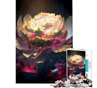 Rompecabezas de 1000 Piezas Susurros de Peonía Elegante para Juegos educativos Juguetes adictivos para Cultivar la Paciencia Regalo artístico Análisis y lógica (Tamaño 38x52cm)