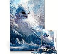 Rompecabezas de 1000 Piezas Susurros del Búho Invernal para Adultos Recuerdo de la luz, Disfrute, Bordes precisos, Regalo significativo (38x26cm)