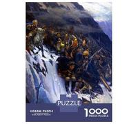 Rompecabezas De 1000 Piezas Suvorov Crossing The Alps Rompecabezas Juguetes Antiestrés Decoración De Pared Cumpleaños Y Navidad 70x50cm/1000pcs