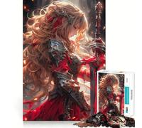 Rompecabezas de 1000 Piezas Sword Maiden Angel para Adolescentes Mejora la Memoria Diversión Relajante Bordes precisos Regalo Ideal 50x75cm