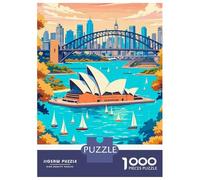 Rompecabezas De 1000 Piezas Sydney, Australia Cityscape Rompecabezas para Adultos Juego De Ingenio Difícil Difícil Único Cumpleaños Y Regalos 70x50cm/1000pcs
