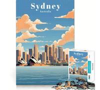 Rompecabezas de 1000 Piezas Sydney Australia Ideal para Viajes con diseño de Corte Premium Juguete para ejercitar la Mente para Disfrutar de Momentos de Paz y diversión cumpleaños
