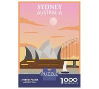Rompecabezas De 1000 Piezas Sydney Opera House Sunset Rompecabezas para Adultos Juego Práctico Vacaciones En Casa Matar El Tiempo Cumpleaños 70x50cm/1000pcs