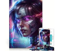 Rompecabezas de 1000 Piezas T 1000 Robot Girl Teenagers para Ganar Memoria, Relajarse y armar 38x52cm