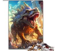Rompecabezas de 1000 Piezas T Rex Dinosaur Fury Impossible Jigsaw Puzzles para Adultos tamaño 50x75cm Relájate y desafía, Arte Colorido de decoración del hogar, Regalo Ideal para Amigos