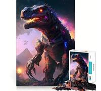 Rompecabezas de 1000 Piezas T Rex para Adolescentes Piensa con Inteligencia, Juguete para Fortalecer los Lazos Familiares, Corte Suave, Lista de Deseos de Papá Noel 50x75cm