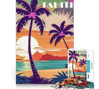 Rompecabezas de 1000 Piezas Tahiti in Travel para Adolescentes Juguete para ejercitar la Mente Regalo Original para una escapada Tranquila 50x75cm