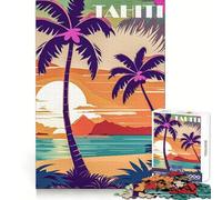Rompecabezas de 1000 Piezas Tahiti in Travel para Adolescentes Juguete para ejercitar la Mente Regalo Original para una escapada Tranquila 50x75cm