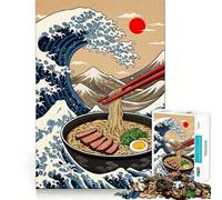 Rompecabezas de 1000 Piezas Tanque de Ramen - La Gran Ola para Adolescentes Juguete para ejercitar la Mente Diseño Relajante Regalo Ideal para armar (50x75cm)