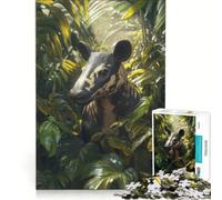 Rompecabezas de 1000 Piezas Tapir en la Selva Juguete Educativo Interesante para Reducir el estrés Mejora el Amor Entre Parejas 38x52cm