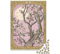 Rompecabezas De 1000 Piezas Tarot Card The Moon Rompecabezas para Adultos Juego Práctico Una Obra De Arte Cumpleaños Y Navidad 38x26cm/1000pcs
