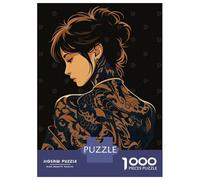 Rompecabezas De 1000 Piezas Tattooed Woman with Dragon Design Rompecabezas para Adultos Juego De Ingenio Corte De Precisión Cumpleaños Y Navidad 52x38cm/1000pcs