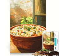 Rompecabezas de 1000 Piezas Tazón de arroz con Verduras Diversión con articulaciones precisas,Actividad Cerebral Inteligente,Entretenimiento Relajante,Regalo de cumpleaños 38x26cm