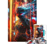 Rompecabezas de 1000 Piezas Tempestad Neón para divertirse en casa decoración artística para el hogar y Juguetes para Mayores de 14 años (38x26cm)