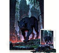 Rompecabezas de 1000 Piezas Temple Panther Guardian para Adolescentes, diseño Relajante y para Mejorar la Memoria, Ideal para armar y Decorar la Pared 38x26cm