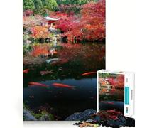 Rompecabezas de 1000 Piezas Templo de Japón, Kioto, Otoño para Adultos Juguete de lógica Pura Momento de Paz Corte preciso Regalo sincero 50x75cm