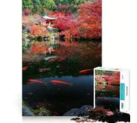 Rompecabezas de 1000 Piezas Templo de Kioto, Japón, Otoño para Adolescentes Juguete de razonamiento y Desarrollo de Habilidades Sin estrés Corte preciso Un Regalo Encantador 38x52cm