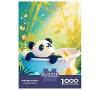 Rompecabezas De 1000 Piezas - The Baby Panda and The Jungle Bathtub Rompecabezas para Adolescentes Juego Familiar Análisis Y Lógica Trato como Regalos para Toda La Familia 38x26cm/1000pcs