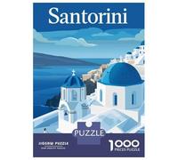 Rompecabezas De 1000 Piezas The Beauty of Santorini Rompecabezas para Adolescentes Juego De Ingenio Regalos para Mujeres Cumpleaños Y Navidad 38x26cm/1000pcs