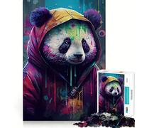 Rompecabezas de 1000 Piezas The Comfortable Panda para Adultos Juguete para ejercitar la Mente y Relajarse Corte Perfecto Regalo Memorable 50x75cm