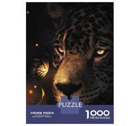 Rompecabezas De 1000 Piezas The Glowing Leopard Rompecabezas para Adultos Juego De Ingenio Análisis Y Lógica Cumpleaños 52x38cm/1000pcs