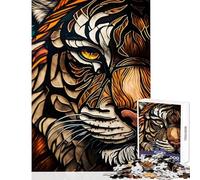 Rompecabezas de 1000 Piezas The Kings Glare Cat Glass Juguete Educativo Gran Regalo para Juego Educativo Adecuado para decoración de Escritorio Tamaño 50x75cm