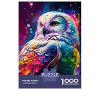 Rompecabezas De 1000 Piezas The Mystery Snow Owl Rompecabezas para Adultos Juego Práctico Una Obra De Arte Cumpleaños Y Navidad 52x38cm/1000pcs