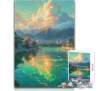 Rompecabezas de 1000 Piezas The River Journey, Aprendizaje Consciente, Divertido Juego, Celebraciones alegres, tamaño 38x52cm