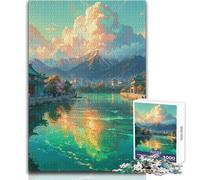 Rompecabezas de 1000 Piezas The River Journey para Adultos, Juego Educativo Divertido de Actividades de Aprendizaje, Cualquier ocasión, tamaño 50x75cm