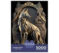 Rompecabezas De 1000 Piezas Throne of Power Wolf Rompecabezas para Adultos Juegos Familiares Ensamblaje De Patrones Cumpleaños Y Navidad 52x38cm/1000pcs