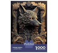 Rompecabezas De 1000 Piezas Throne of Wolf Portrait Rompecabezas para Adultos Juego De Ingenio Carrera De Velocidad De Manos Cumpleaños Y Navidad 70x50cm/1000pcs