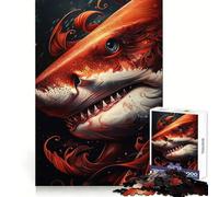 Rompecabezas de 1000 Piezas Tiburón, mi Amigo Divertido para Adultos Retirada Mejorada Alivio del estrés Corte Ajustado Selección de Deseos de Papá Noel 50x75cm