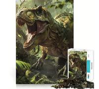 Rompecabezas de 1000 Piezas Tierra de Dinosaurios prehistóricos para Adolescentes Juguete cognitivo Ocio Suave Ensamblaje de Patrones Pieza de Arte 50x75cm